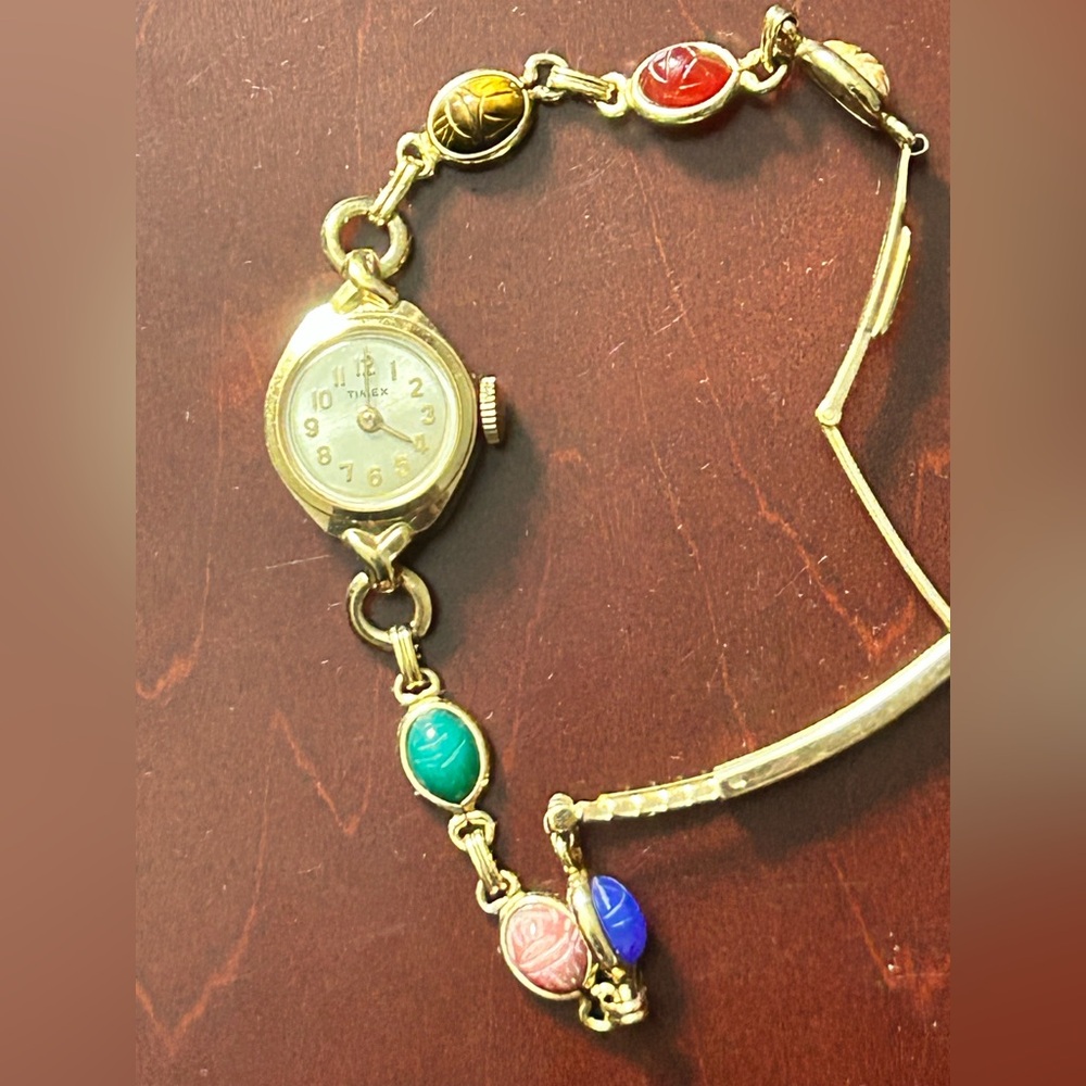 Timex 1/20 12k Gold Filled Van Dell Scarab Watch Vintage Ladies - Picture 7 of 9